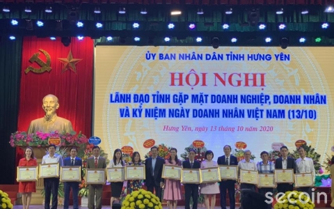 Secoin Hưng Yên vinh dự nhận bằng khen từ UBND tỉnh Hưng Yên 